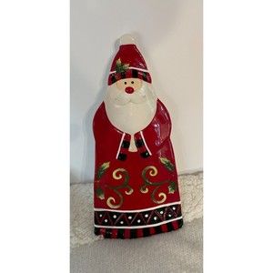 Fitz And Floyd 2007 Santa Santa Elongated Tray Serving Platter Server 12"